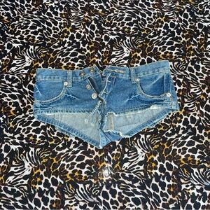 Dangdaichaoer Mini Denim Shorts